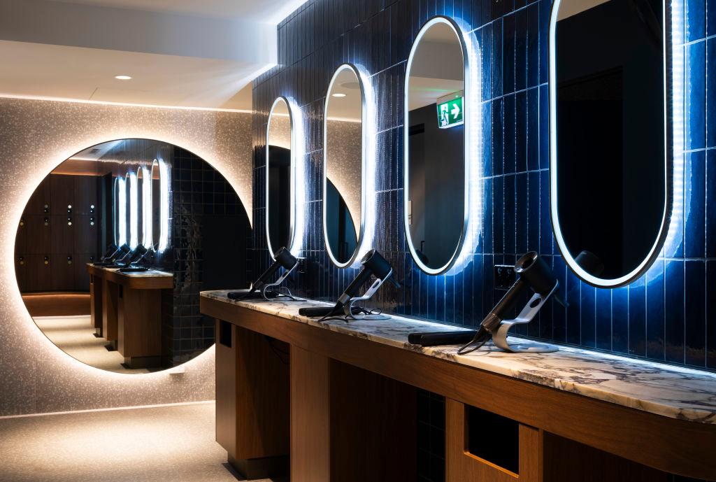 The luxurious fit-out at health club SOMA Collection in Sydney.