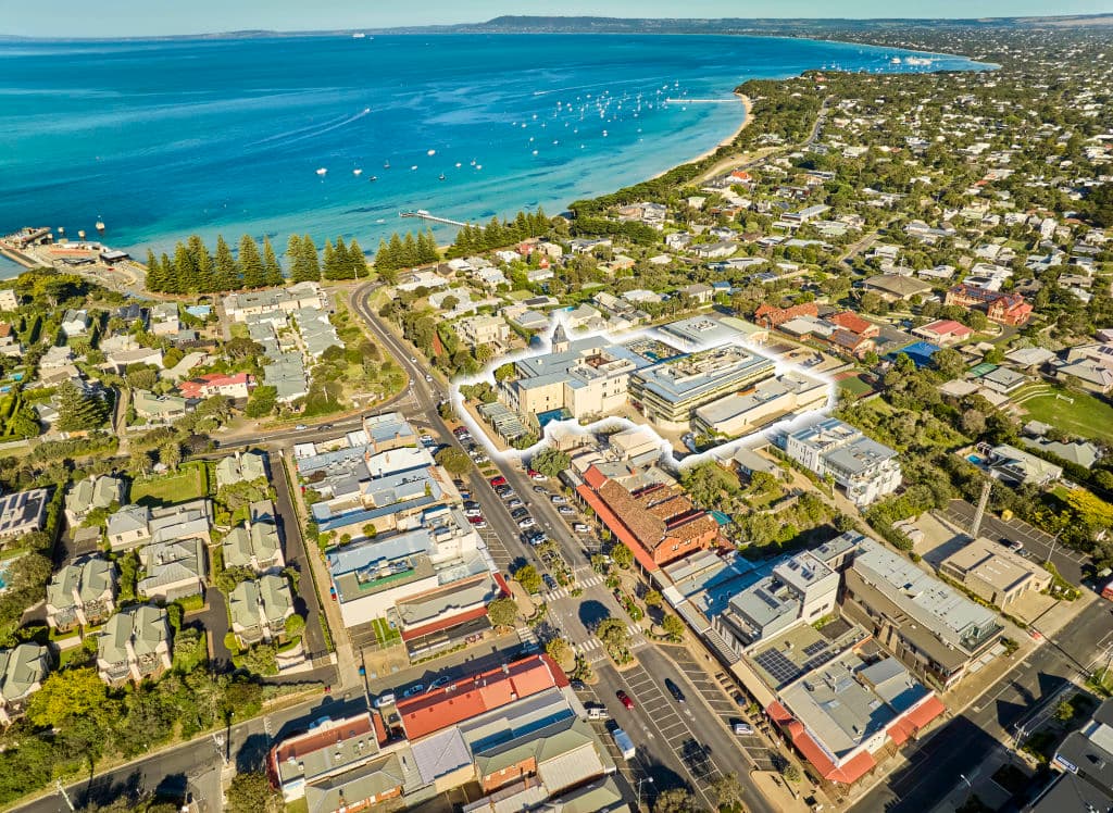 Aerial view of the hotel