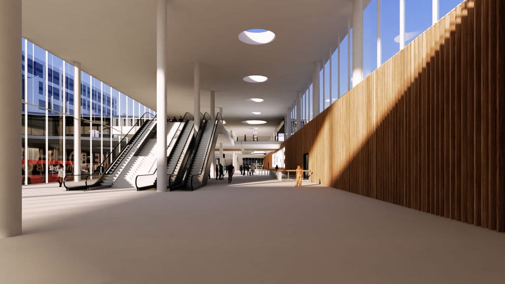 Melbourne Airport render of new arrival area in international terminal