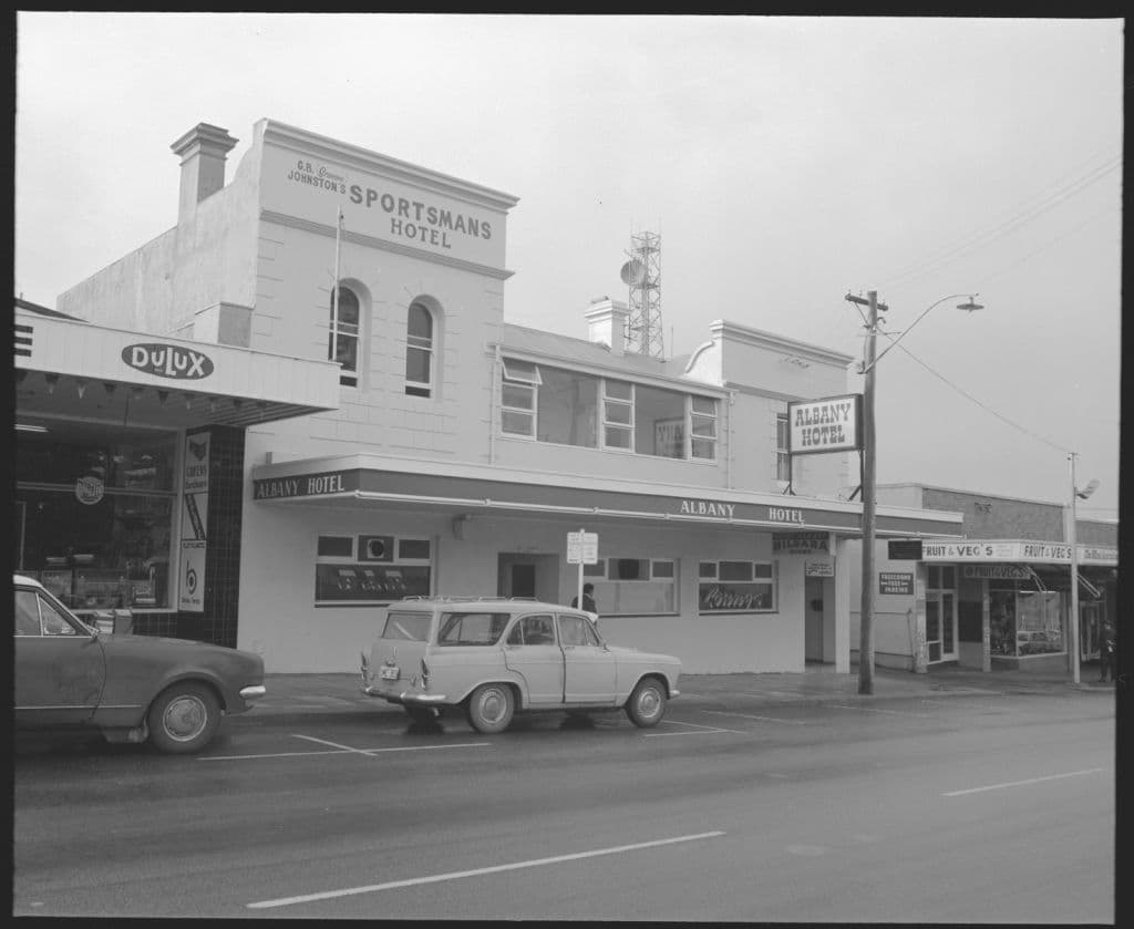 The Albany Hotel Albany G. B. (Graeme) Johnston's sportsmans hotel July 1973