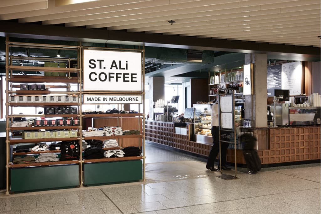 One of the current hospitality outlets, St. ALi cafe, at Melbourne Airport's T2. Photo: Fiona Brook