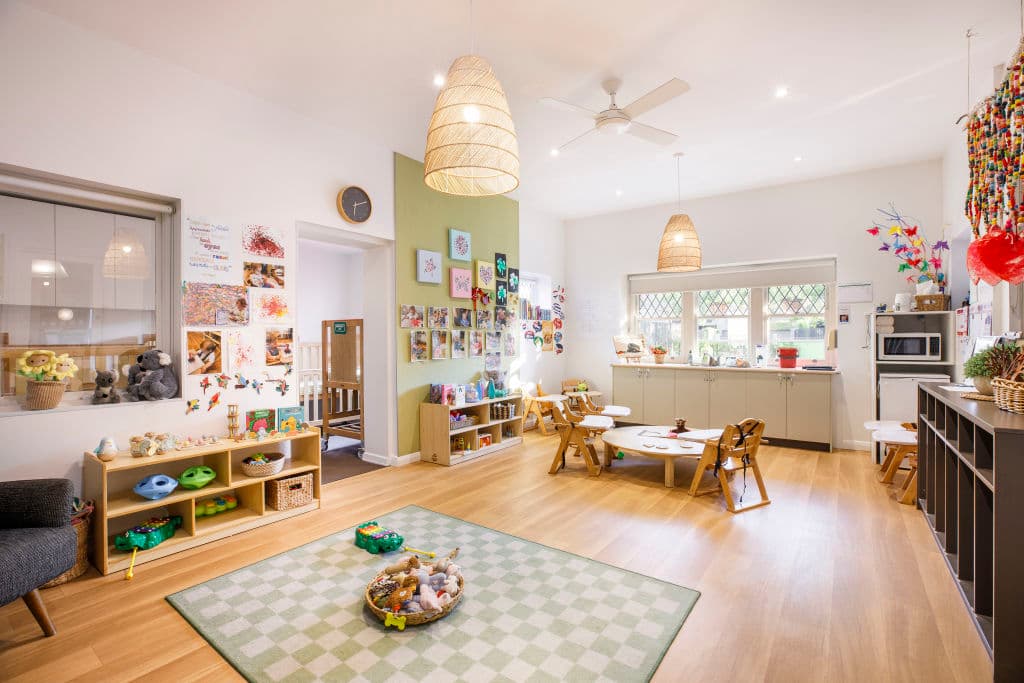 Timber floors and cosy rugs pair to make for cosy play.