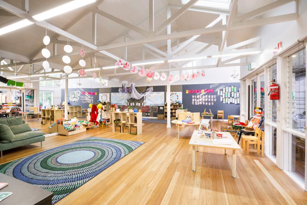 The centre is light-filled with architecturally designed play spaces in this large room.