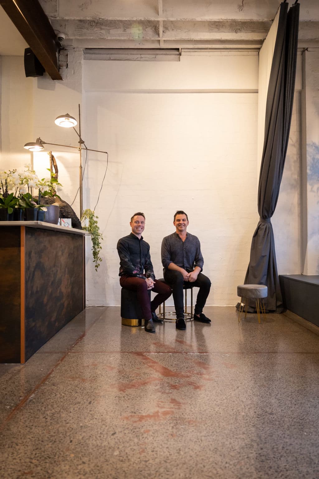 Ben Cameron and Shane Sipolis, business partners in Botanics of Melbourne and Edward.S venue space.