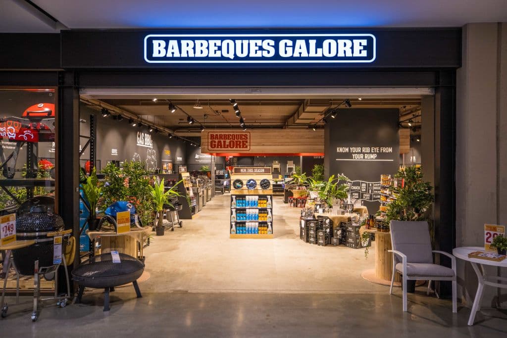 The average Barbecues Galore site occupies 792 square metres of floor space.