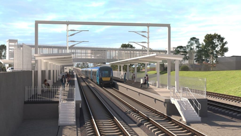 Brand-new station at Keilor East. Artist impression – subject to change.