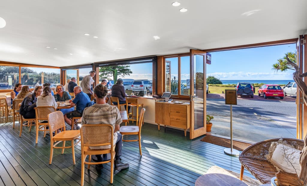 Shelter offers 'casual fine dining' right on the beachfront.