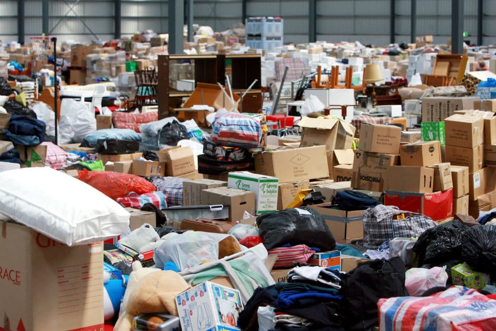Donating items to a charity, rather than simply throwing them out, can also ease the stress of decluttering.