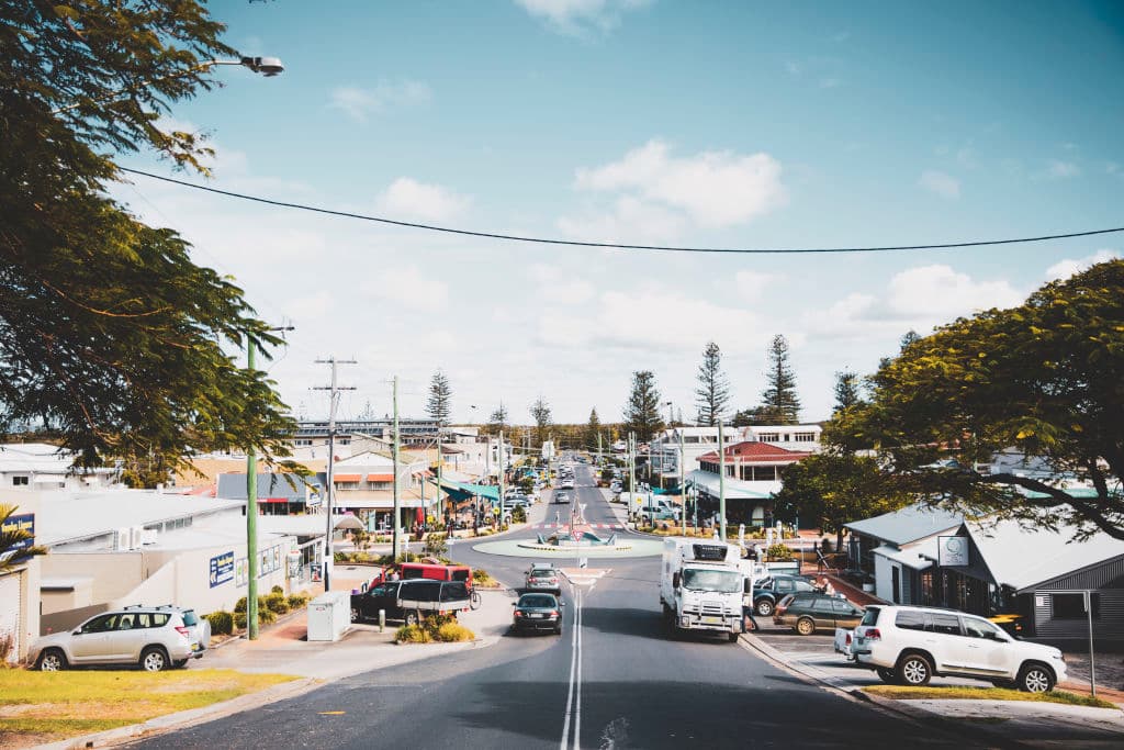 Rebecca and Tom Bull fell in love with the quiet town of Yamba. Photo: Guy Williment
