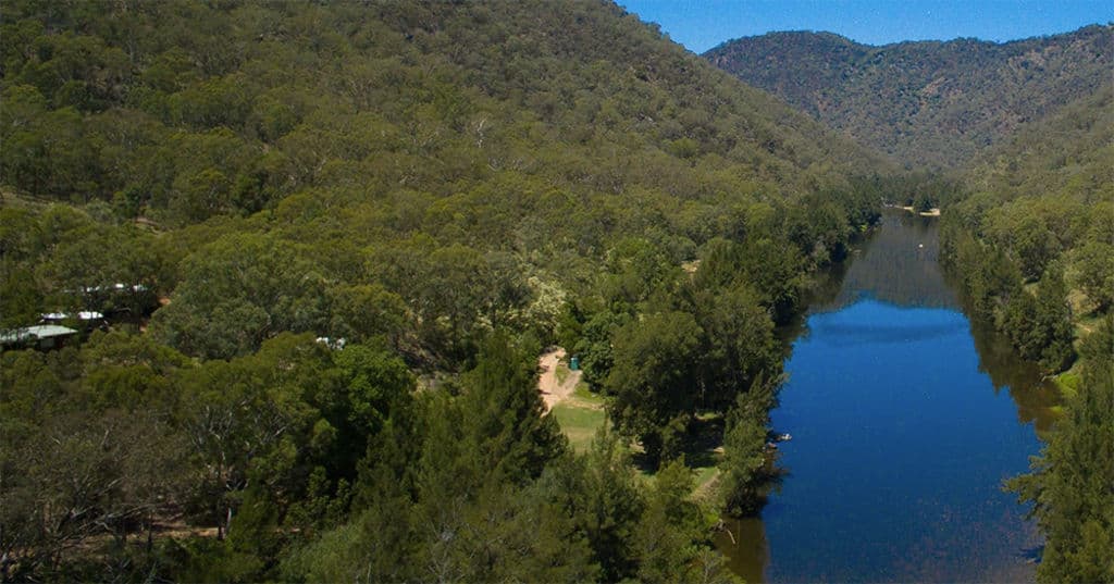 Four-wheel driving, bushwalking, fishing, canoeing and swimming are all on offer at River Island Nature Retreat – clothing is optional.