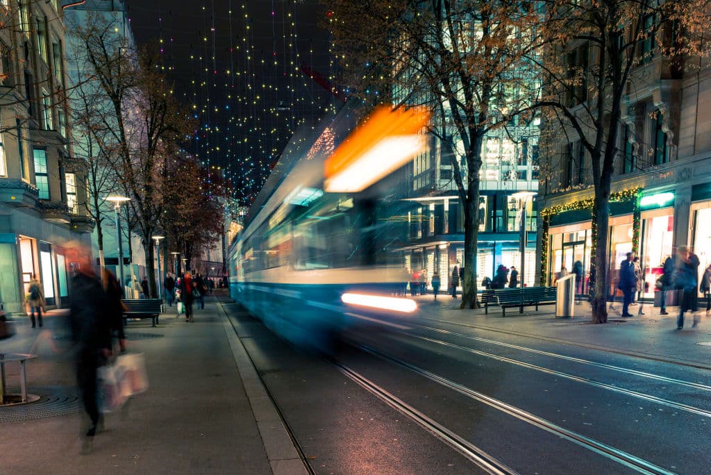 Christmas shopping in the decorated Zurich Bahnhofstrasse - 3