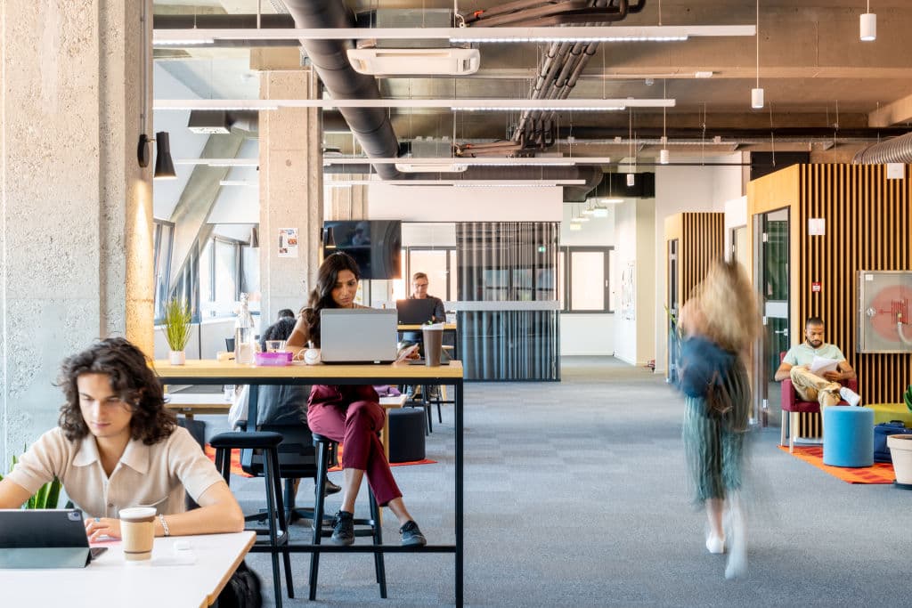 Coworking space with abundant natural light