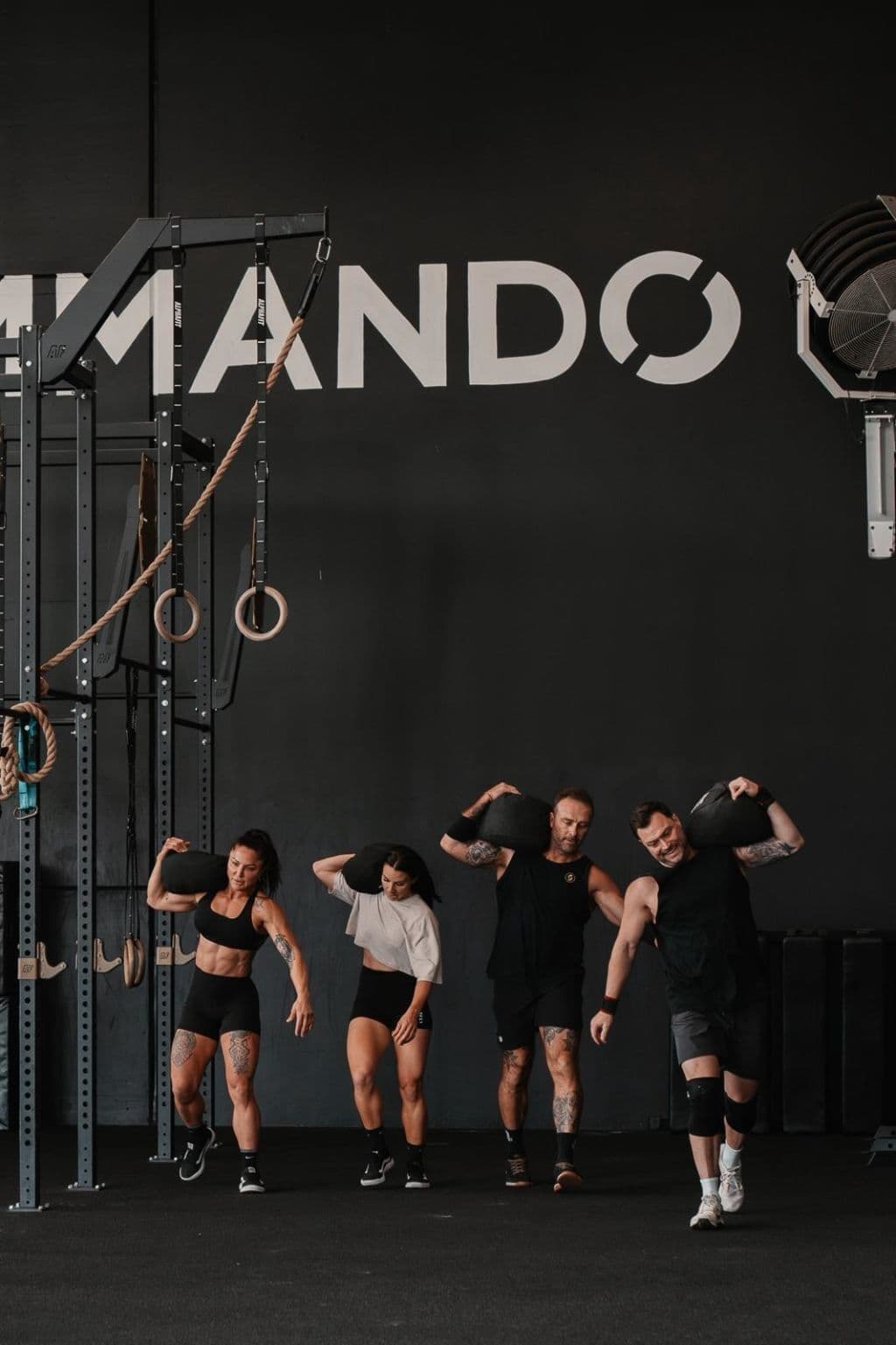 Clients going through their paces at Steve Willis' Get Commando Fit gym in Sydney.