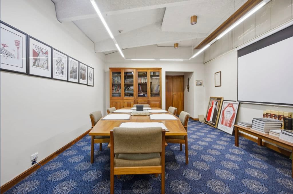 Office space, desk, chairs.