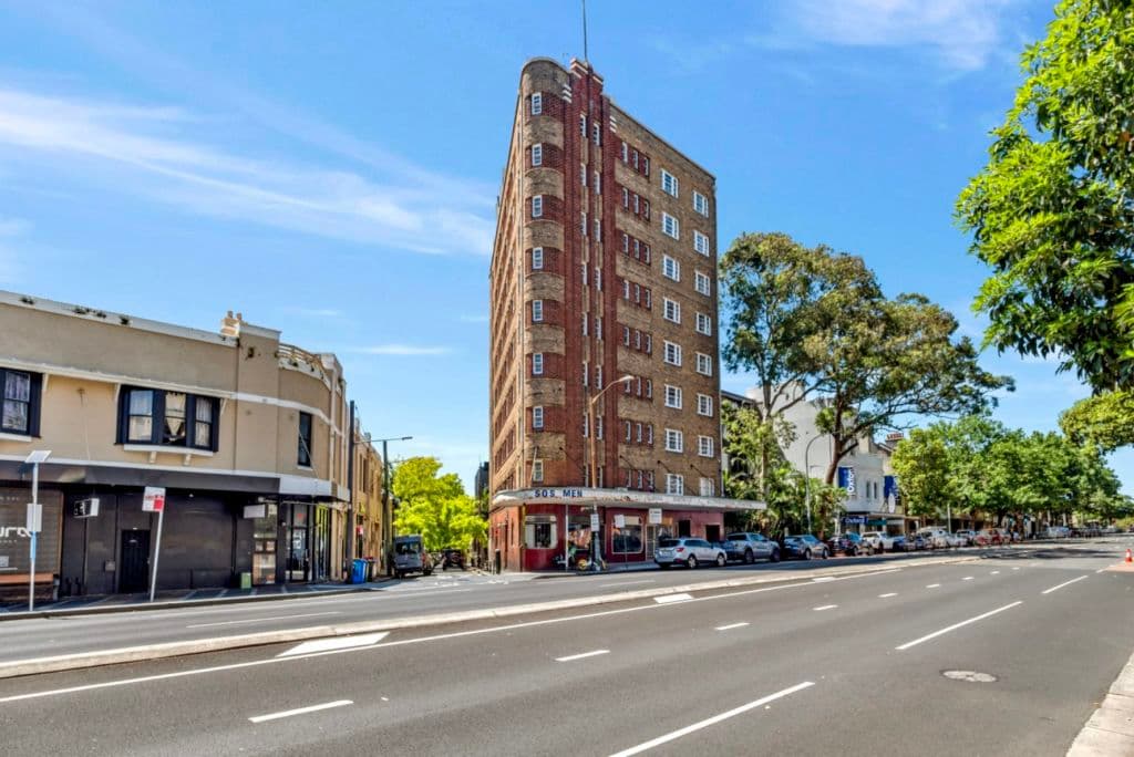 Building, exterior, in Sydney city.