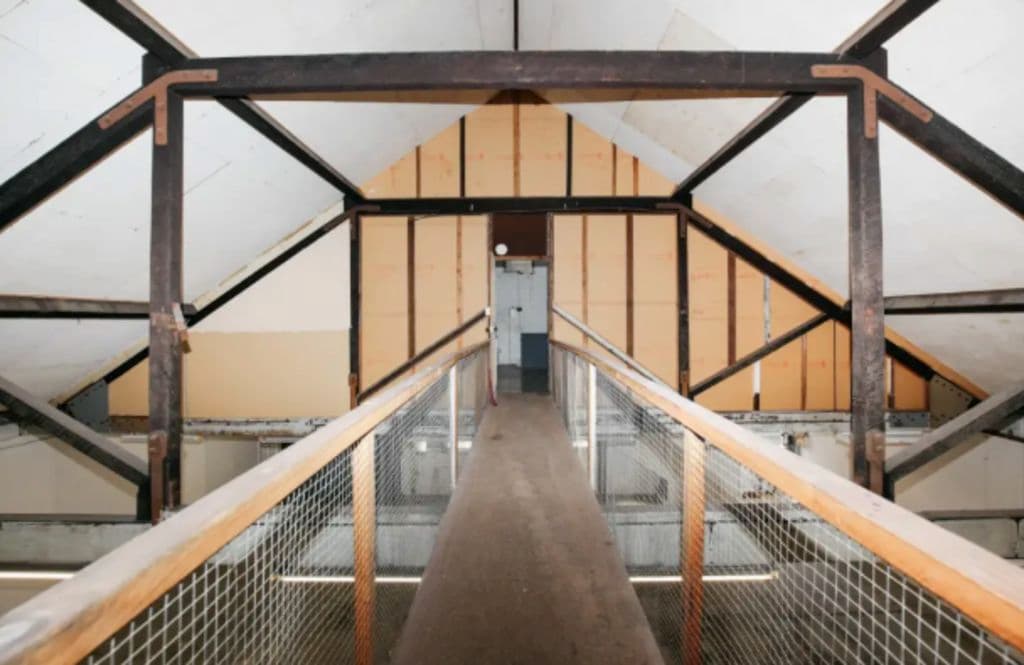 Exposed beams at Egan Street, Newtown before it was renovated in 2019