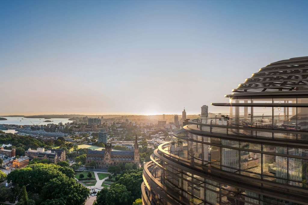 exterior of the building with views of sydney