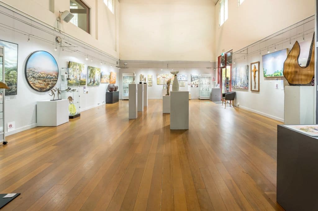 A gallery space with seven metre-high ceiings.
