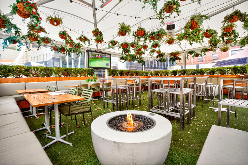 Botanica Bar has covered in alfresco dining.