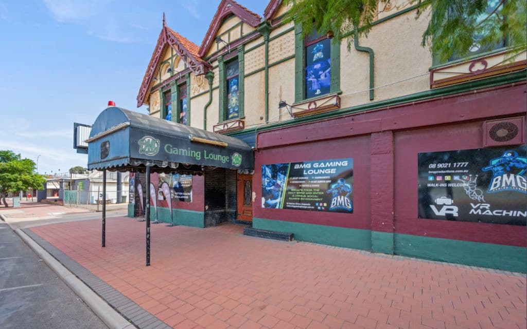 The front entrance of the pub.