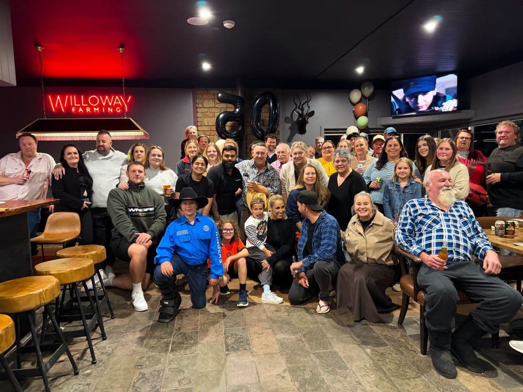 Locals celebrating at Willalooka Tavern.