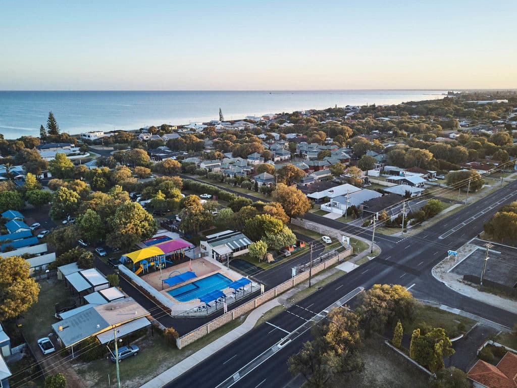 An aerial view of the West Busselton property.