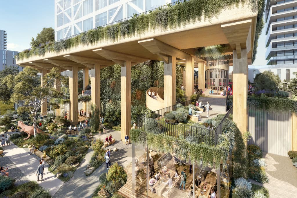 C6, world's tallest hybrid timber tower proposed in Perth