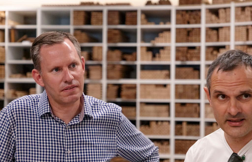 Jeremy_Napier_Sculptform_founder_and_Bruno_Mendes_from_Woods_Bagot_at_Sculptform_Design_Studio.pic_by_Trevor_Mein_ogdsze