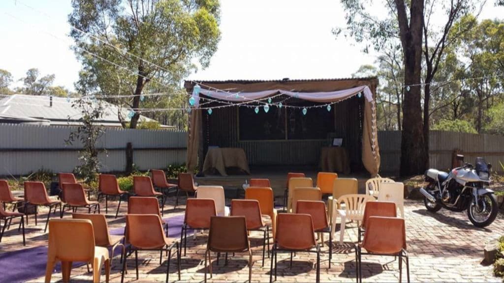 Music stage, event space