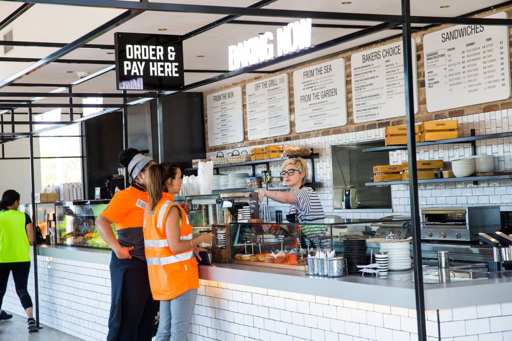 At Interchange Park, an industrial estate in Sydney's Eastern Creek, workers have access to an on-site cafe.