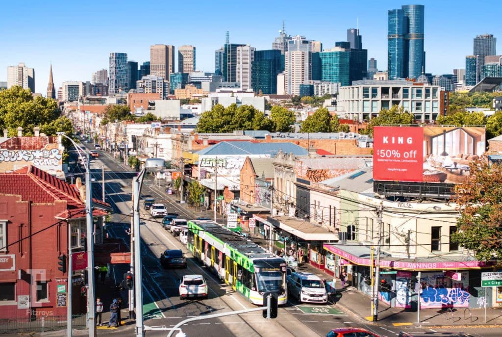 Melbourne's Brunswick Street is famous as an inner-city entertainment and dining precinct.