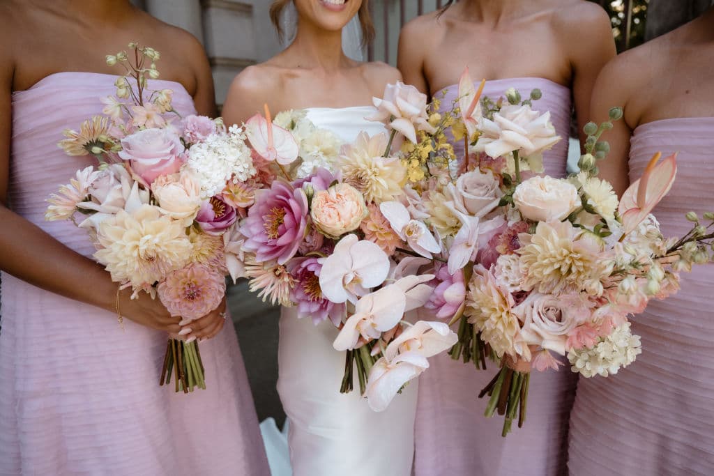Heavenly bouquets by Botanics of Melbourne.