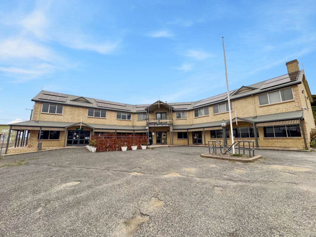 The front of the double-storey pub, built in the mid-60s.