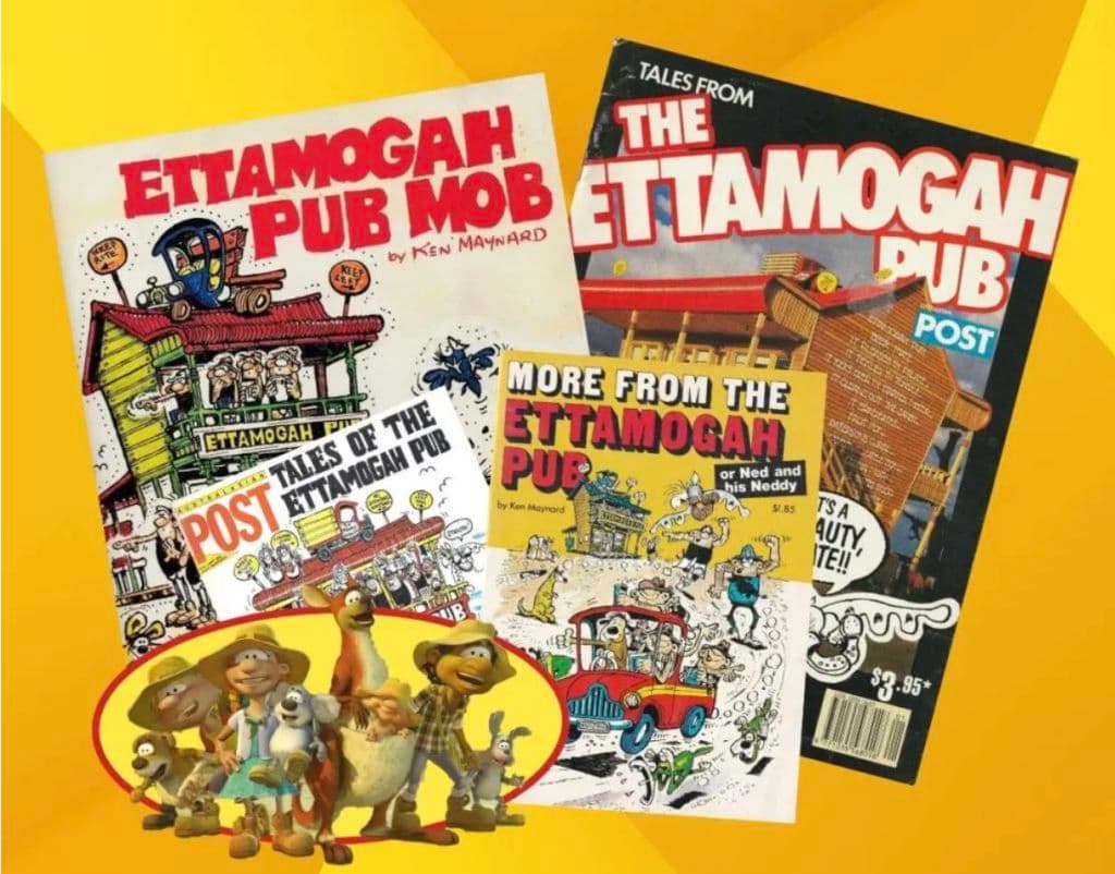 A selection of Ettamogah Pub cartoons.