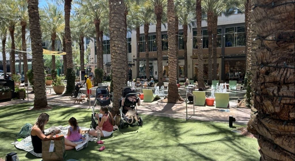 Scottsdale Quarter in Arizona was designed as a place where people could spend time rather than as merely spaces between buildings.