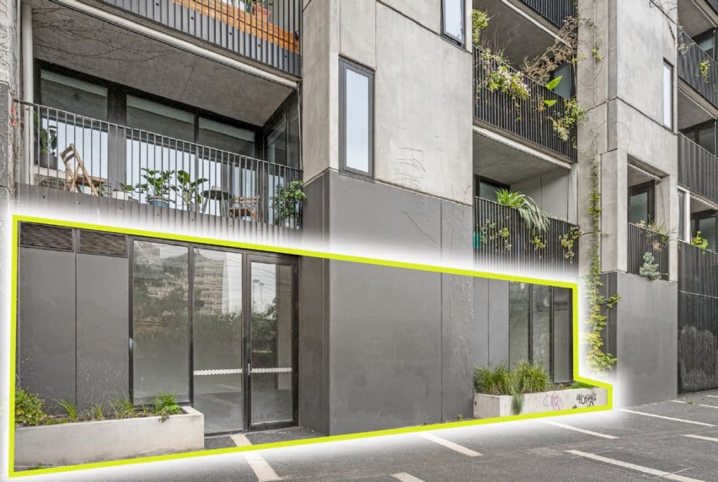 The retail space at lot 45 offers 73 square metres to set up shop, and one car space.