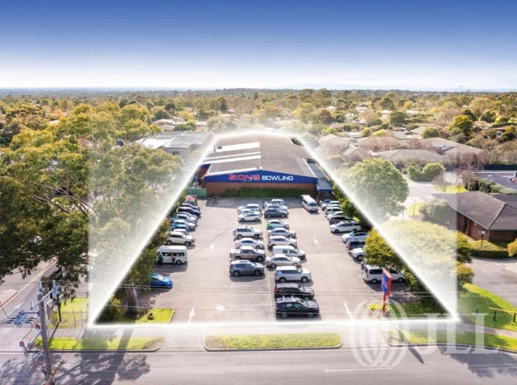 A render showing the property's border from the road.