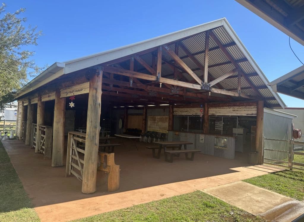 People come from far and wide for fun times in the woolshed entertainment area.