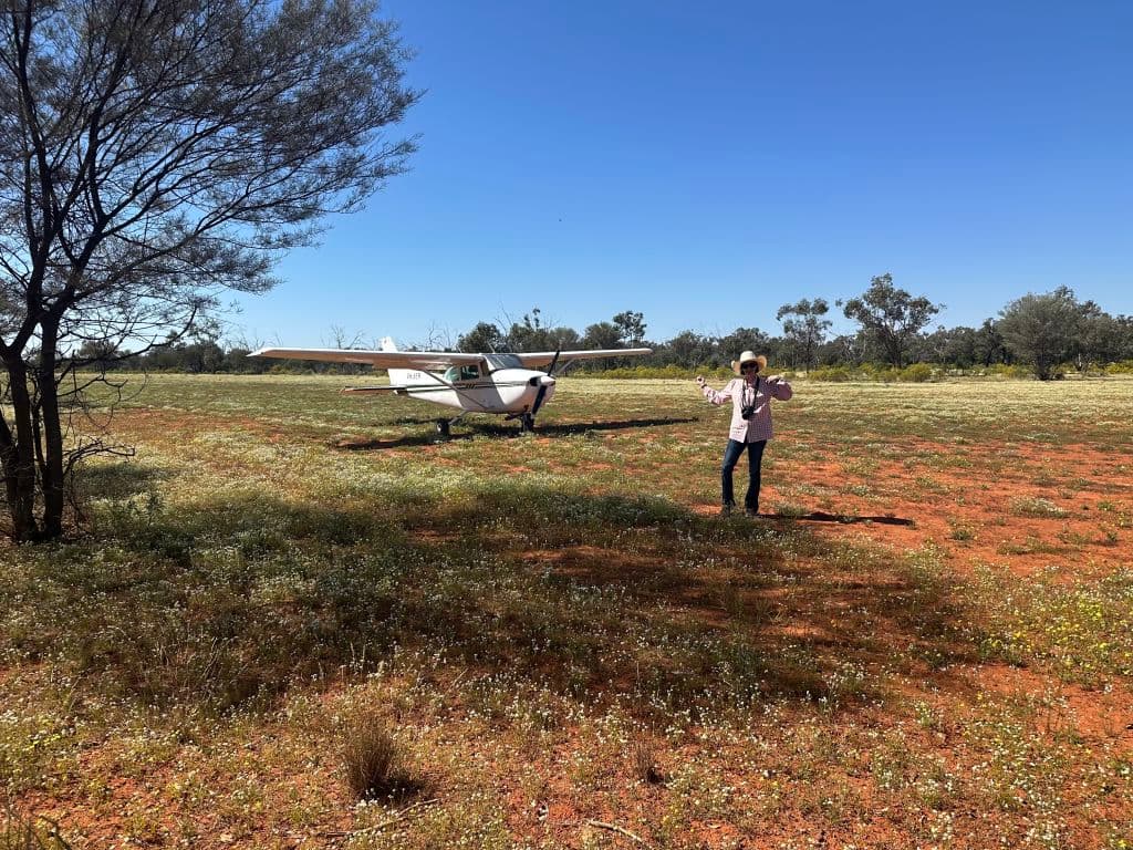 The couple's light aircraft enables them to explore the region from the skies too.