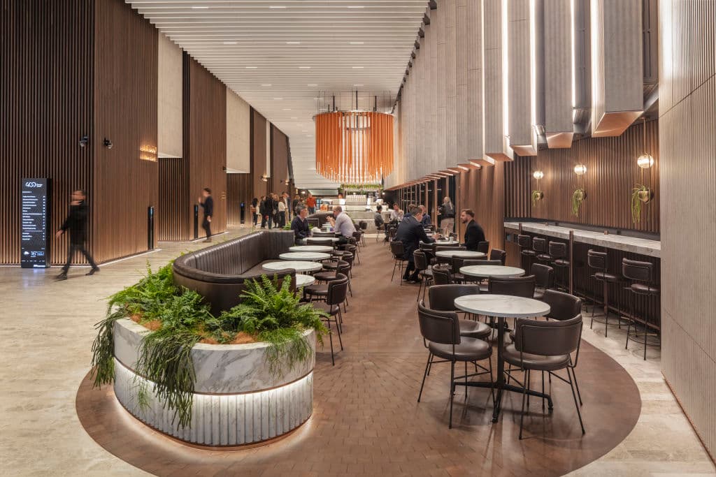 The new lobby at 400 George Street, Sydney