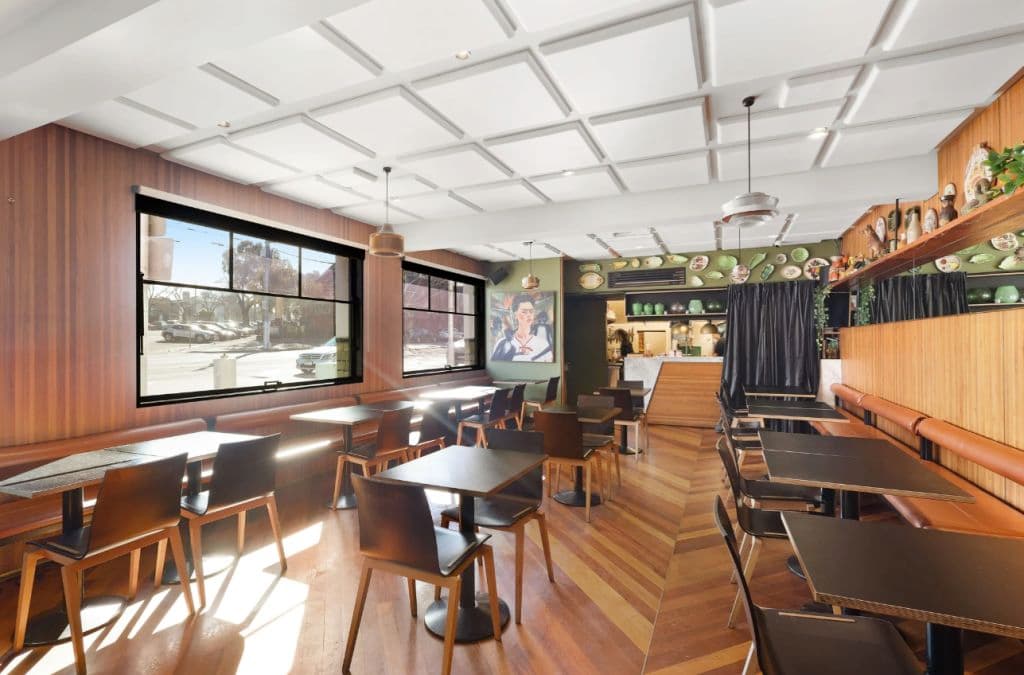 Timber floors and modern interiors entice guests to the pub.
