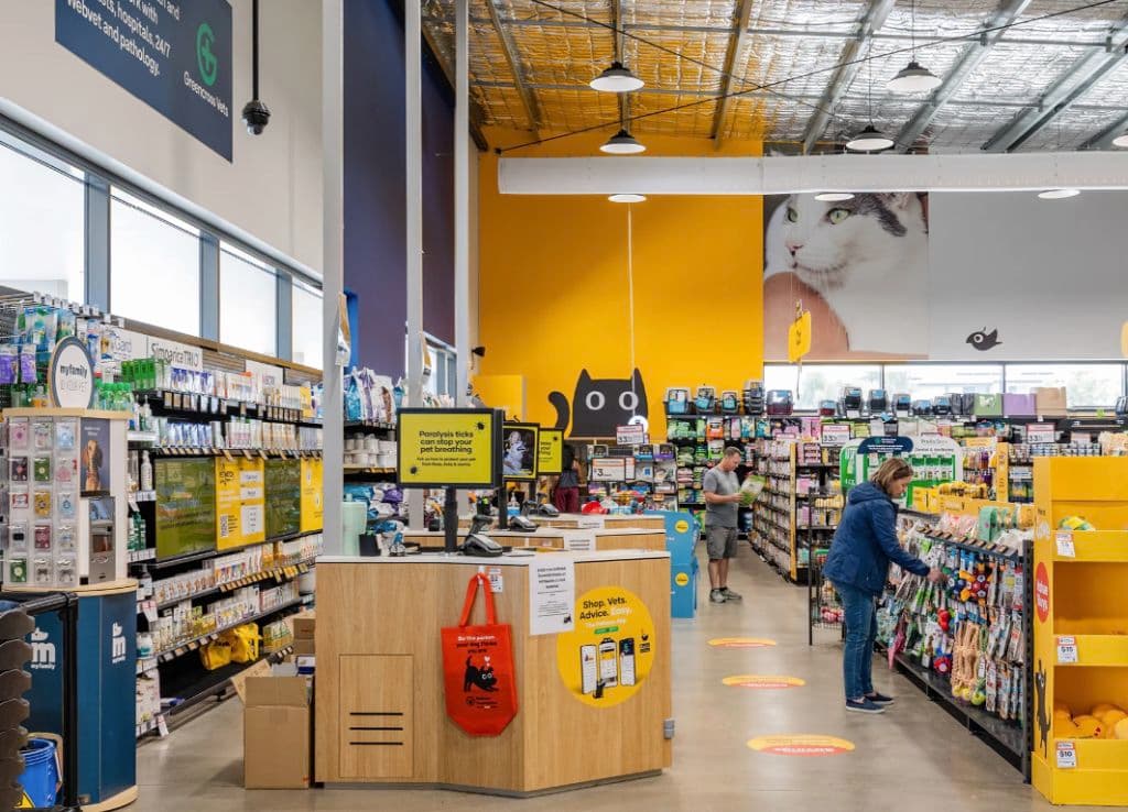 Inside the Pet Barn store at Meridian Lifestyle Village in Clyde North.