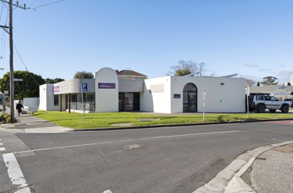 The property sits on a 878-square-metre site, opposite the beach.
