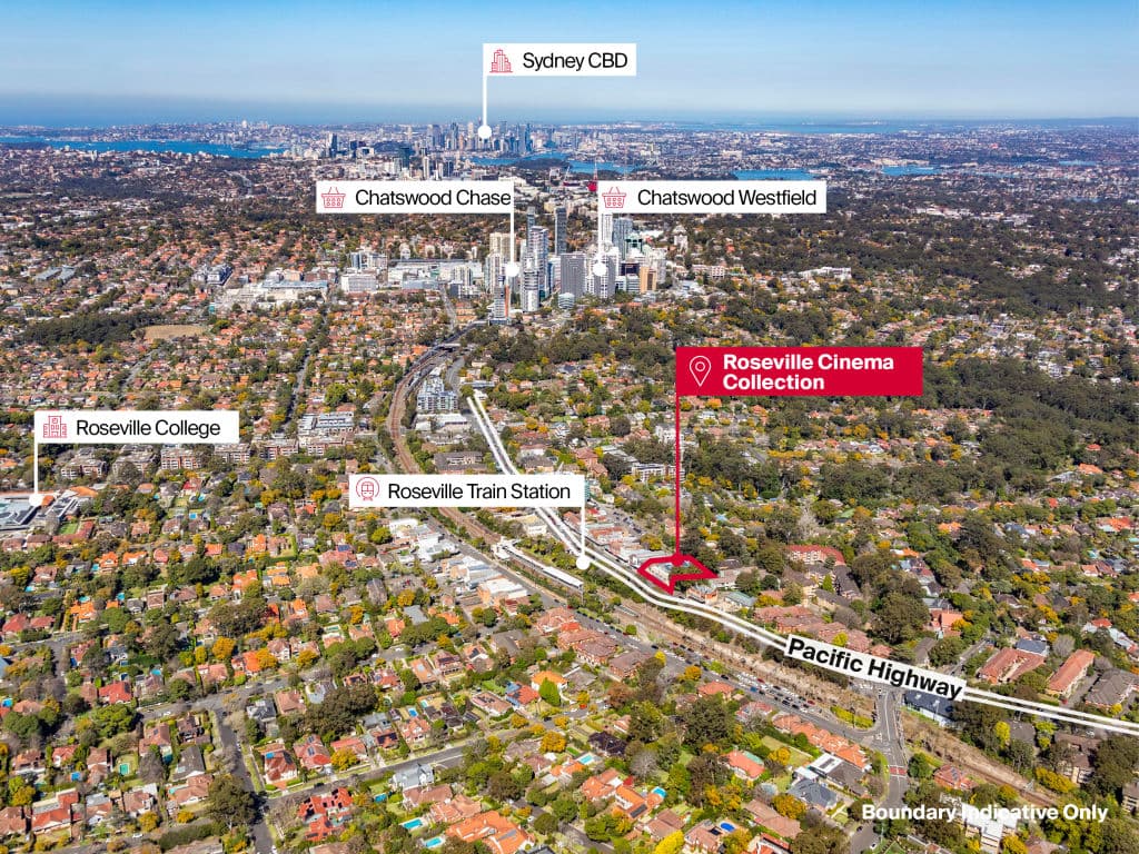 Roseville Cinemas is located directly opposite Roseville train station.