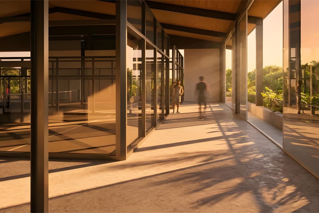 Haven padel courts will bring the Byron community together from dawn to dusk.