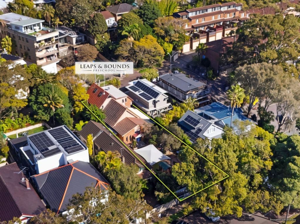 An aerial shot of the Manly childcare space which sprung up from a converted church.