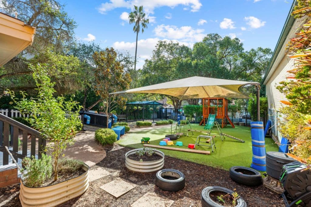 The backyard at Leaps