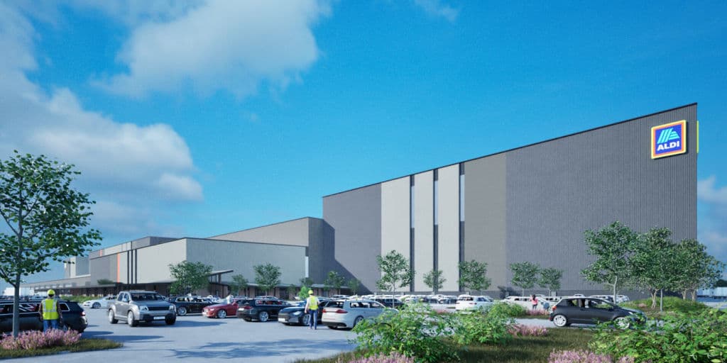 Aldi Automated Distribution Centre in Bradfield, Western Sydney.